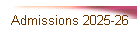 Admissions 2025-26